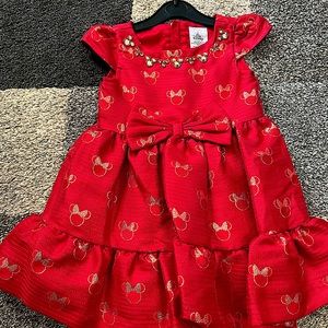 Red Minnie Mouse Disney Toddler Holiday Dress